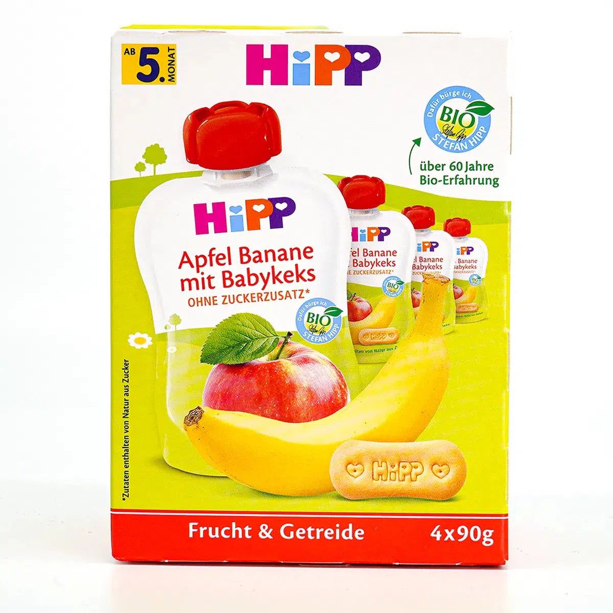 HiPP Fruit Pouches - Apple-Banana & Baby Biscuit | Organic Baby Pouches