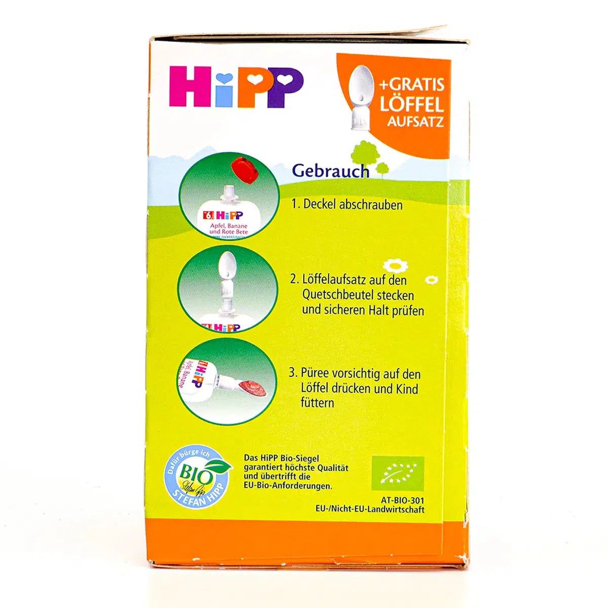 HiPP Fruit Pouches - Apple, Pear and Pumpkin (4+ Months) Ingredients