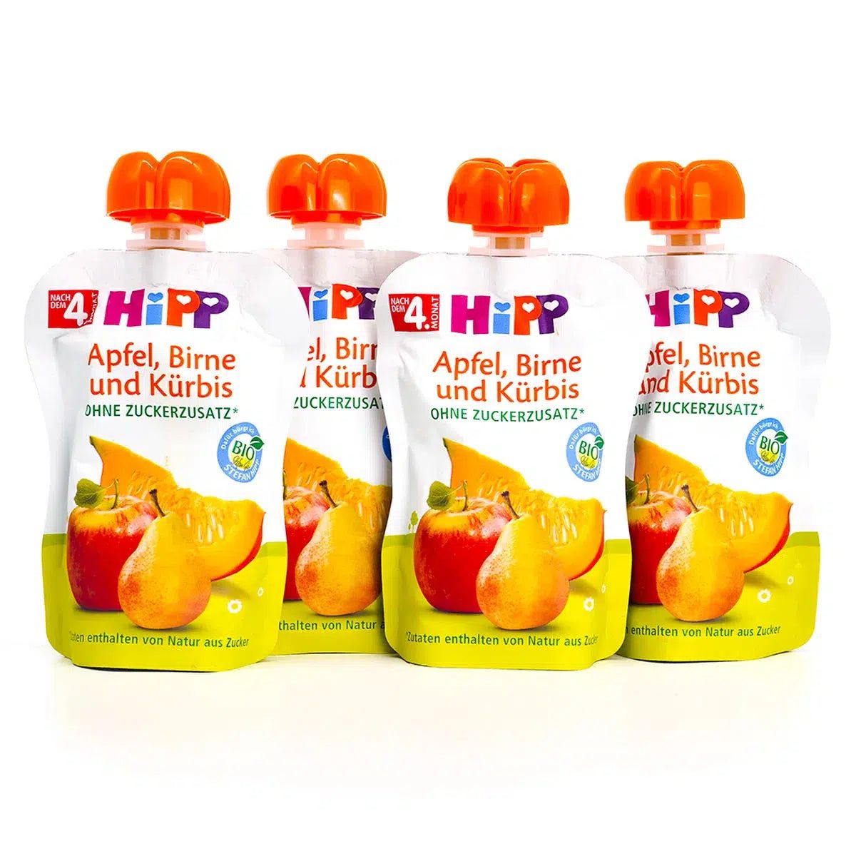 HiPP Fruit Pouches - Apple, Pear and Pumpkin (4+ Months) | Organic Baby Food