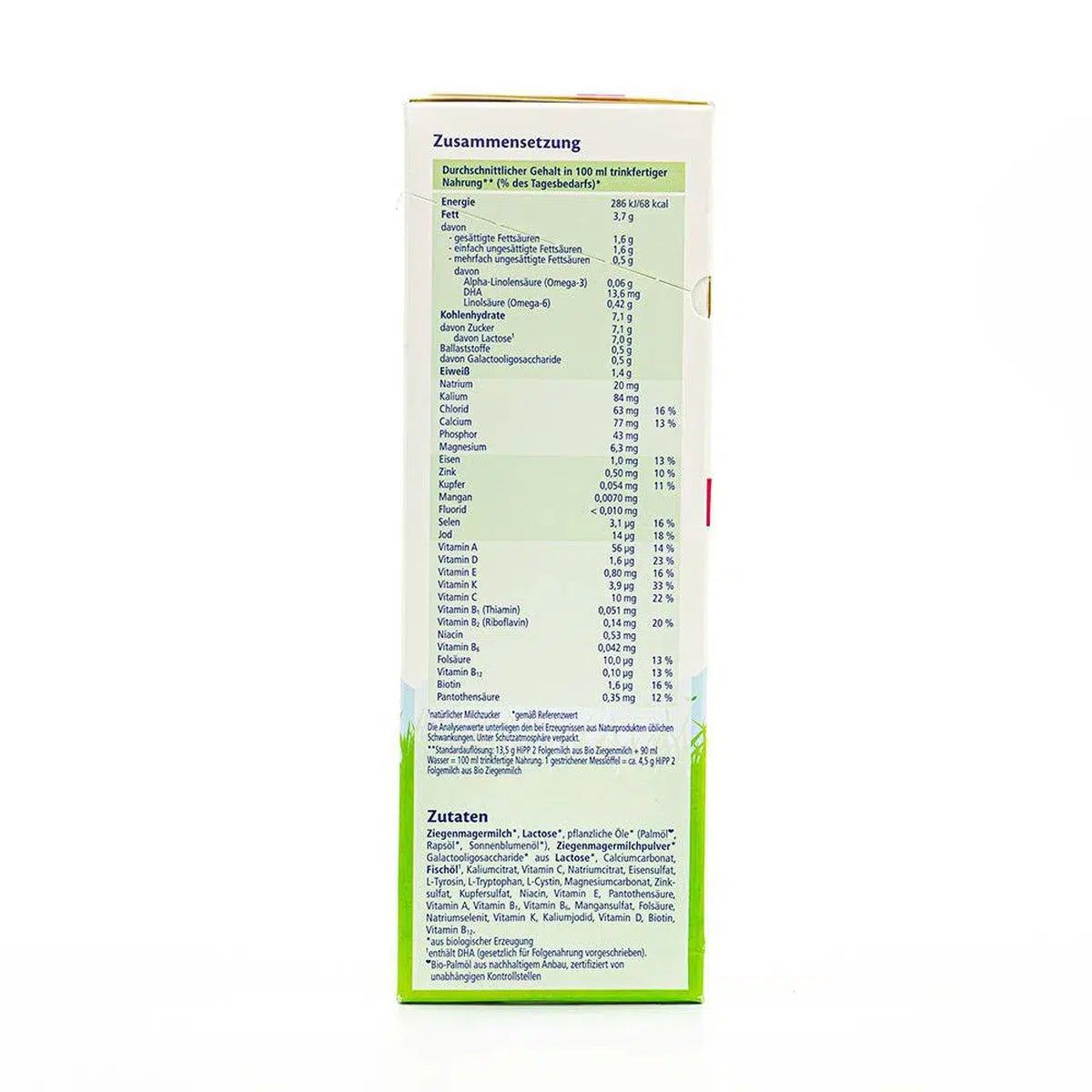 HiPP Goat Milk Formula Stage 2 - German Version (400g) - 24 Boxes