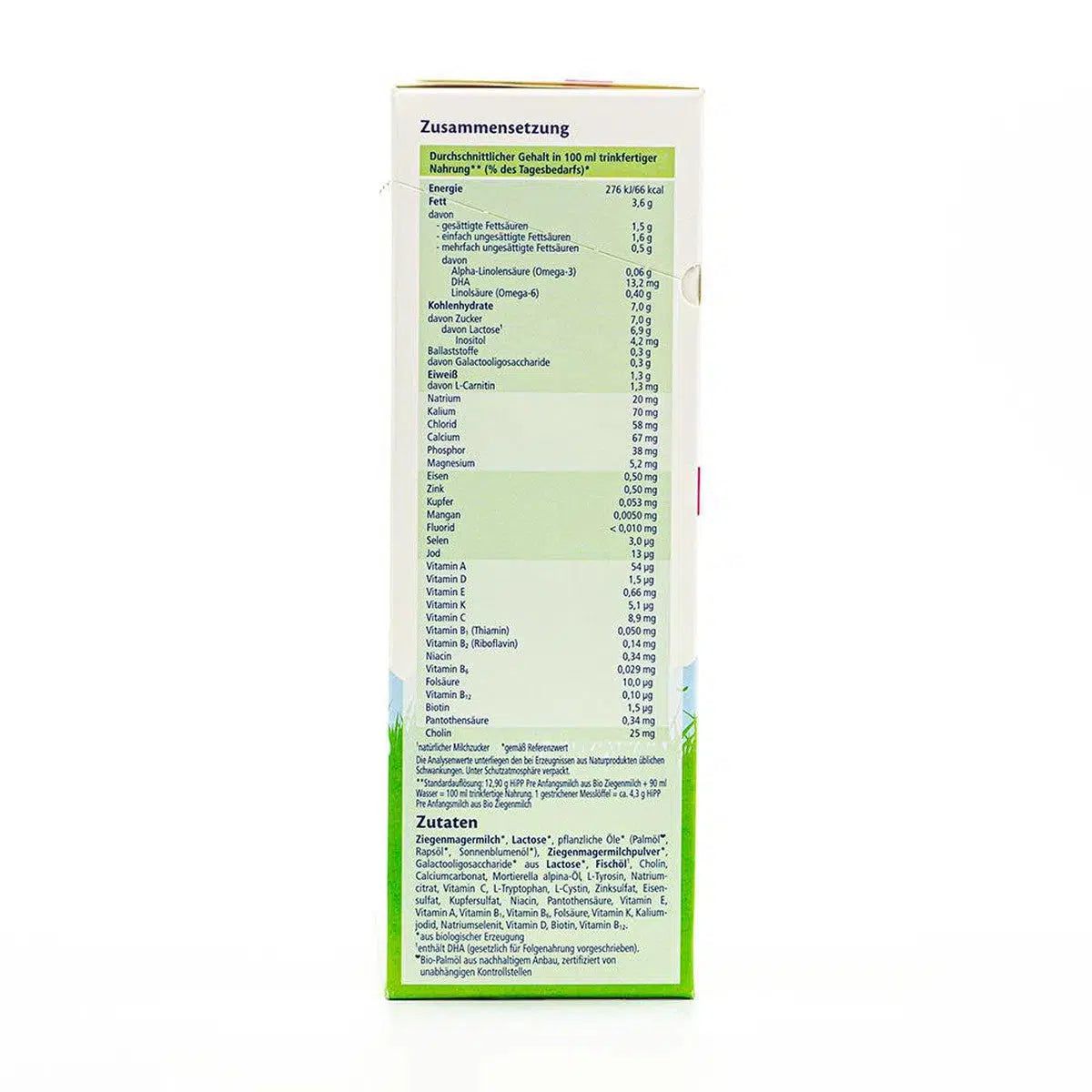HiPP Goat Milk Formula Stage PRE - German Version (400g) - 12 Boxes