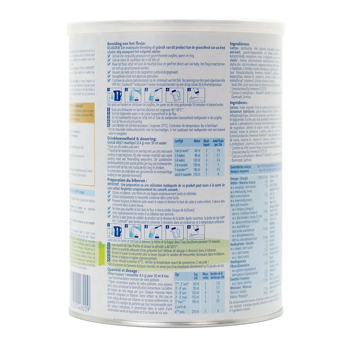 HiPP HA Dutch Stage 1 Hypoallergenic Combiotic Formula (800g) | Organic European Baby Formula | Preparation