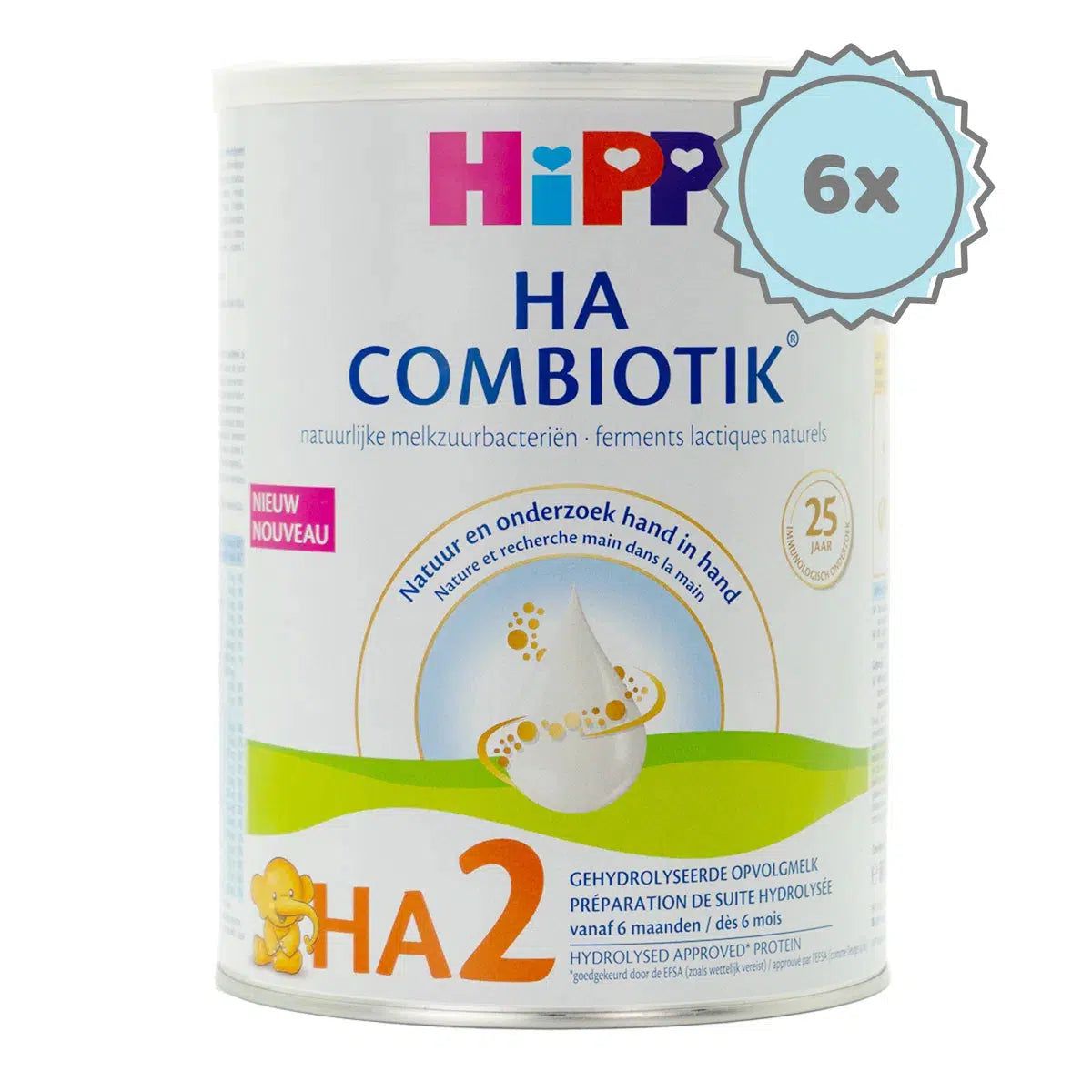 HiPP HA Dutch Stage 2 Hypoallergenic Combiotic Formula (800g) | Organic European Baby Formula | 6 cans