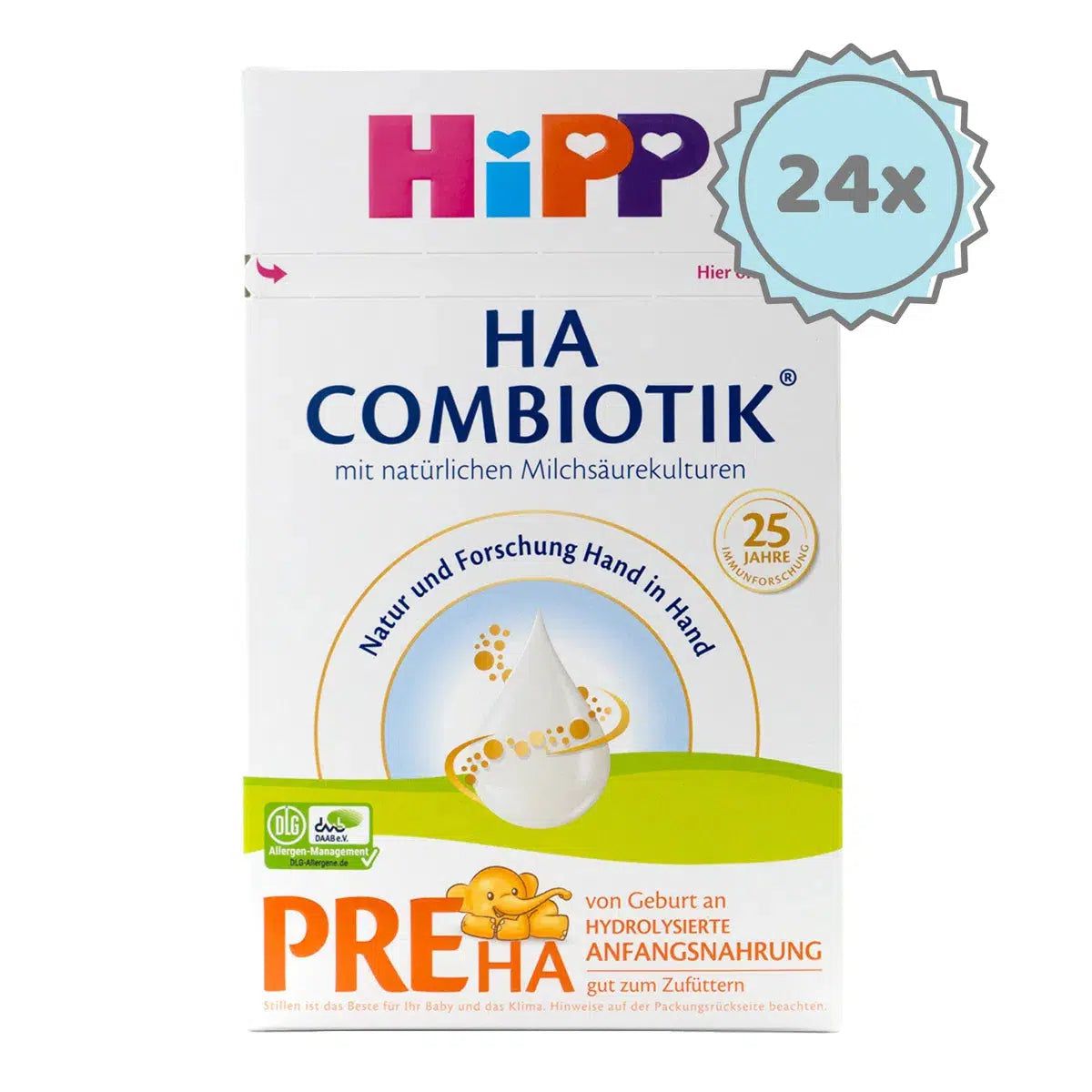 HiPP HA Stage PRE (0+ Months) Combiotic Formula | 24 boxes