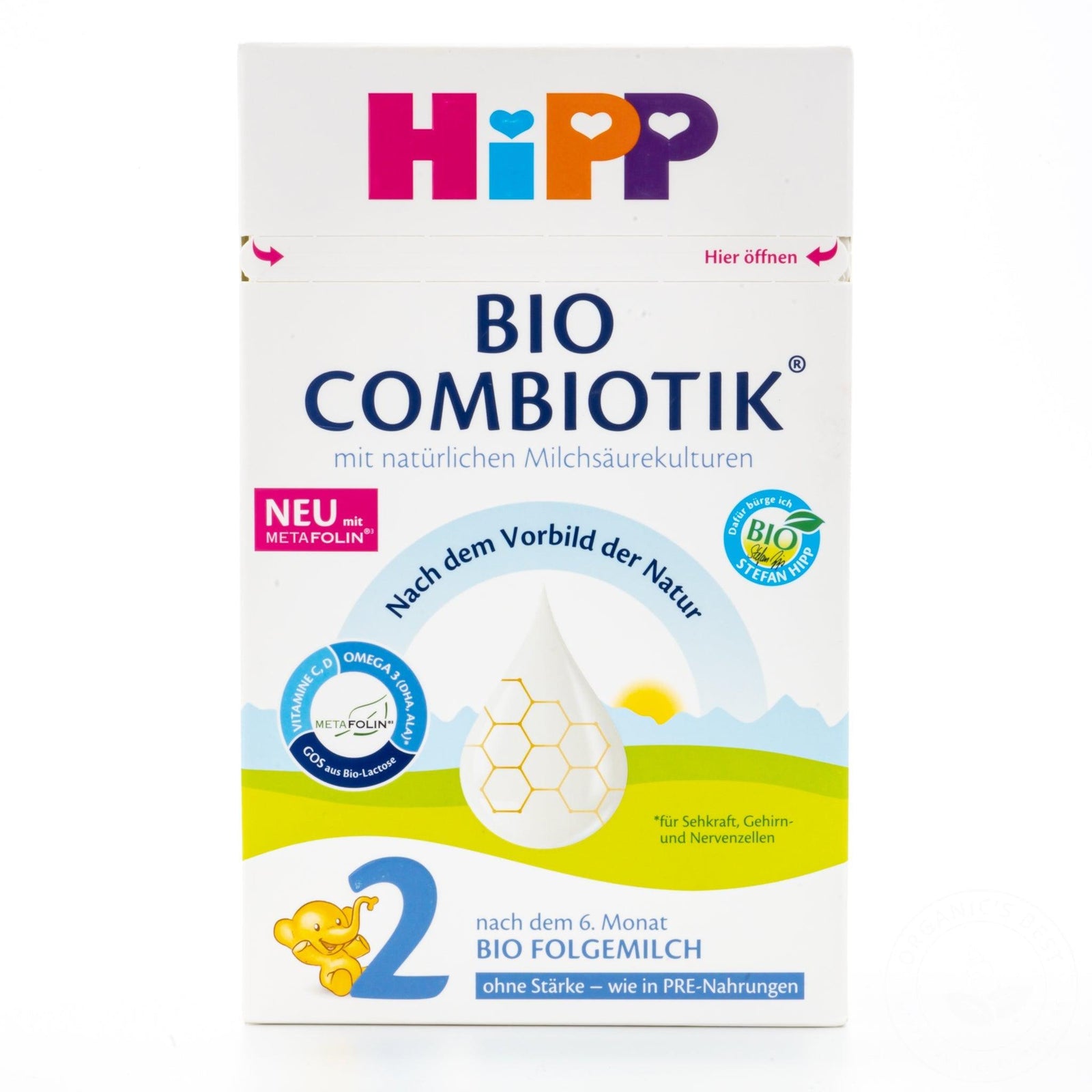HiPP No Starch Stage 2 (6+ Months) Combiotic Formula - German Version (600g) - 12 Boxes
