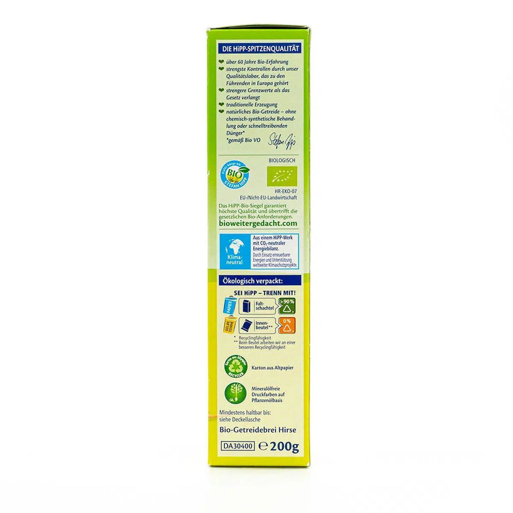 HiPP Organic Grain Porridge - Fine Millet With Rice And Corn Ingredients