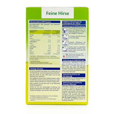 HiPP Organic Grain Porridge - Fine Millet With Rice And Corn | Preparation Instruction