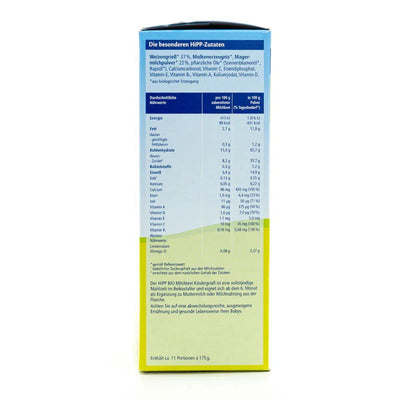 HiPP Organic Semolina Milk Porridge | Nutrition Facts