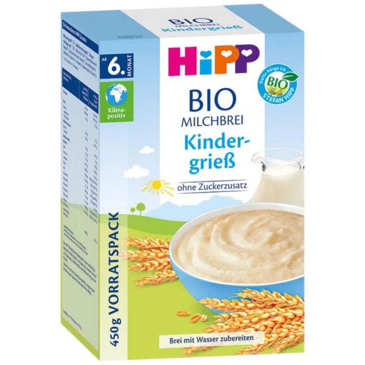 HiPP Organic Semolina Milk Porridge | Organic Baby Food