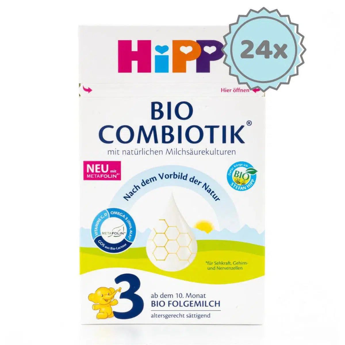 HiPP Stage 3 Combiotic Formula - German Version (600g) - 24 Boxes