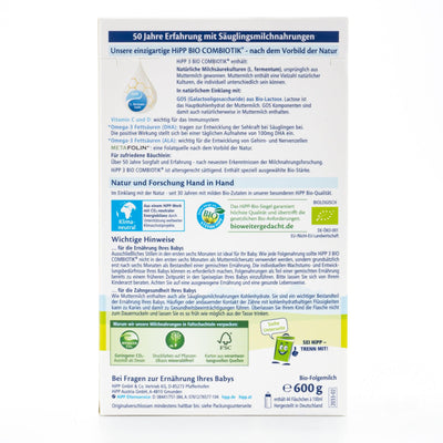 HiPP Stage 3 (10+ Months) Combiotic Formula Ingredients