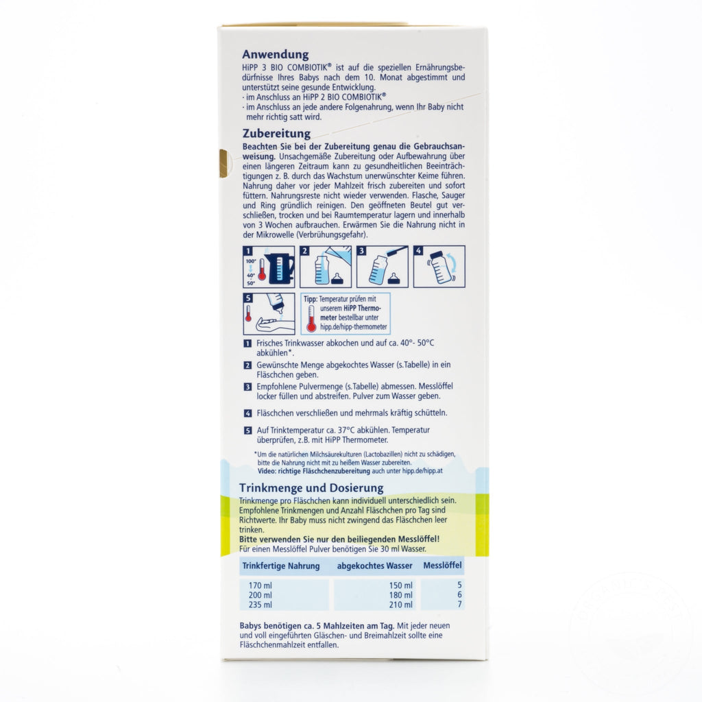 HiPP Stage 3 Combiotic Formula - German Version (600g) - 8 Boxes