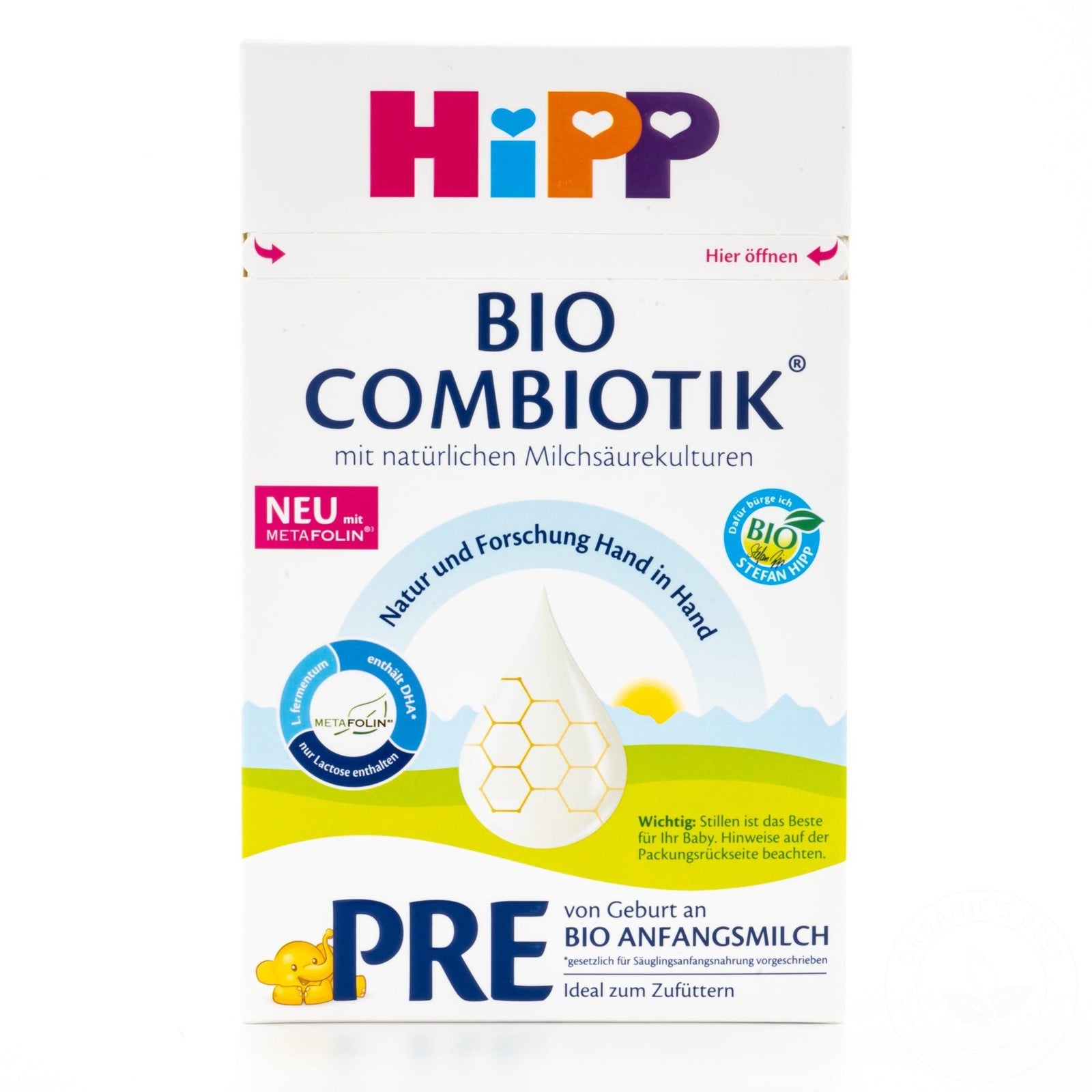 HiPP Stage PRE Combiotic Formula - German Version (600g) - 8 Boxes