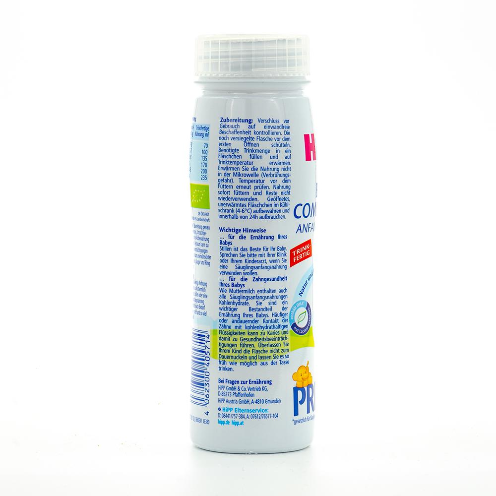 HiPP Stage PRE Ready to Feed Formula (200ml) - 60 Bottles