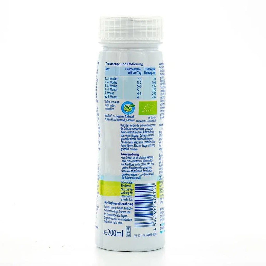 HiPP Stage PRE Ready to Feed Formula (200ml) - 90 Bottles