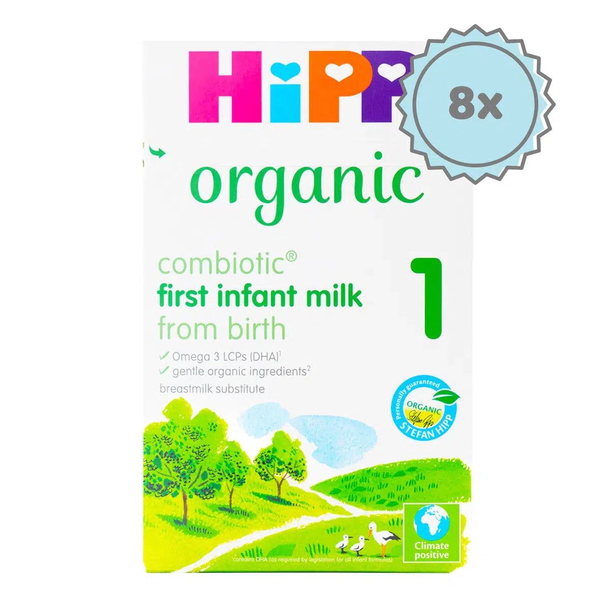 HiPP UK Stage 1 Organic Combiotic First Infant Milk Formula | 8 boxes
