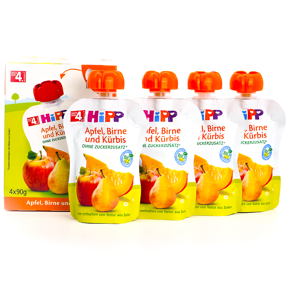 HiPP apple, pear and pumpkin, from 4 months