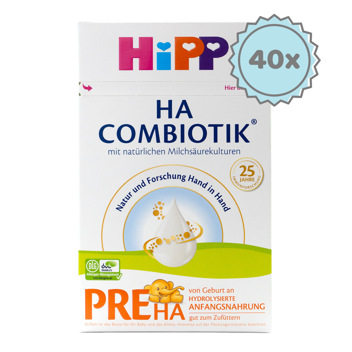 HiPP HA Stage PRE (0+ Months) Combiotic Formula | 40 boxes