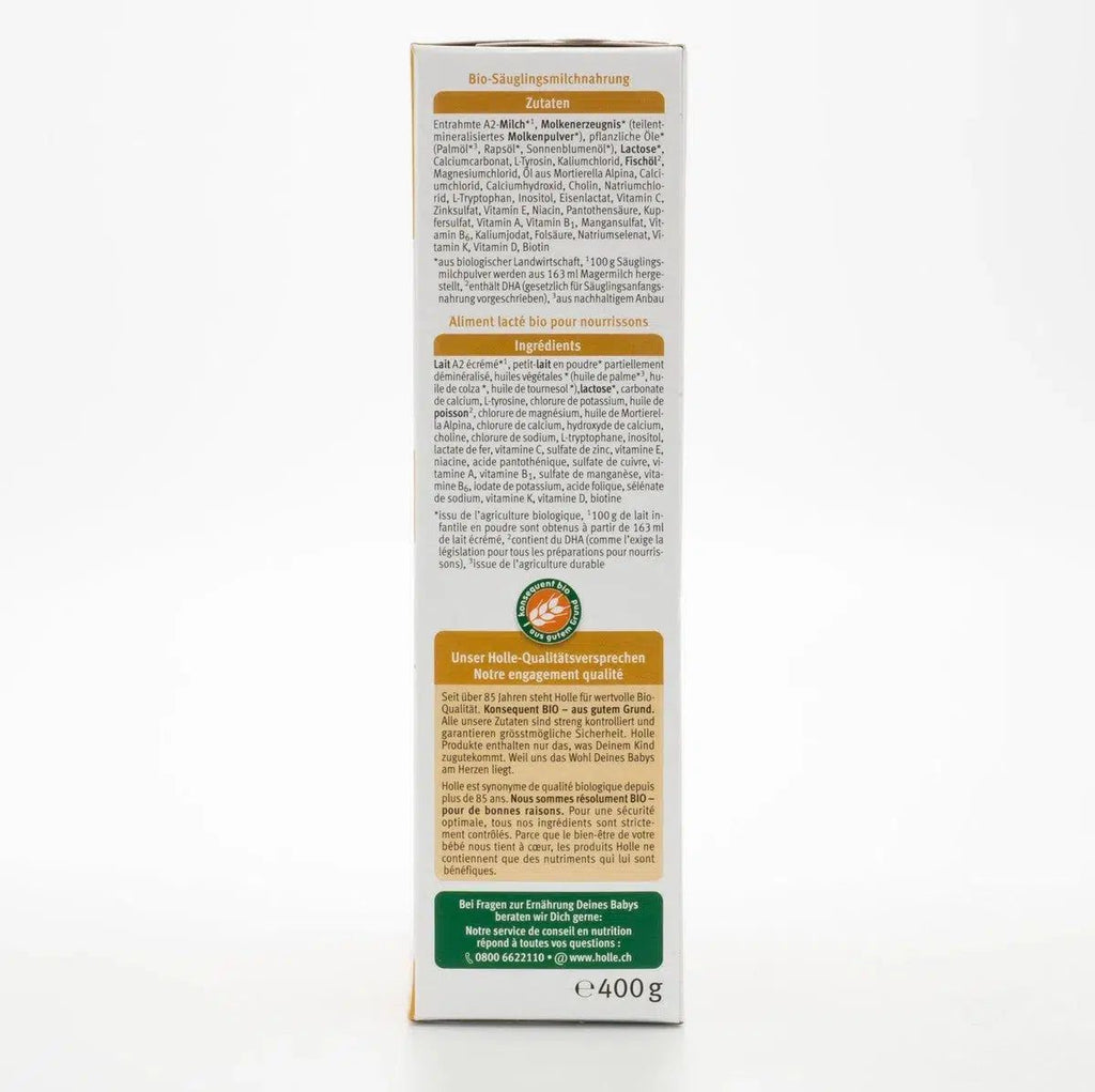 Holle A2 Stage 1 (0-6 Months) Formula Ingredients