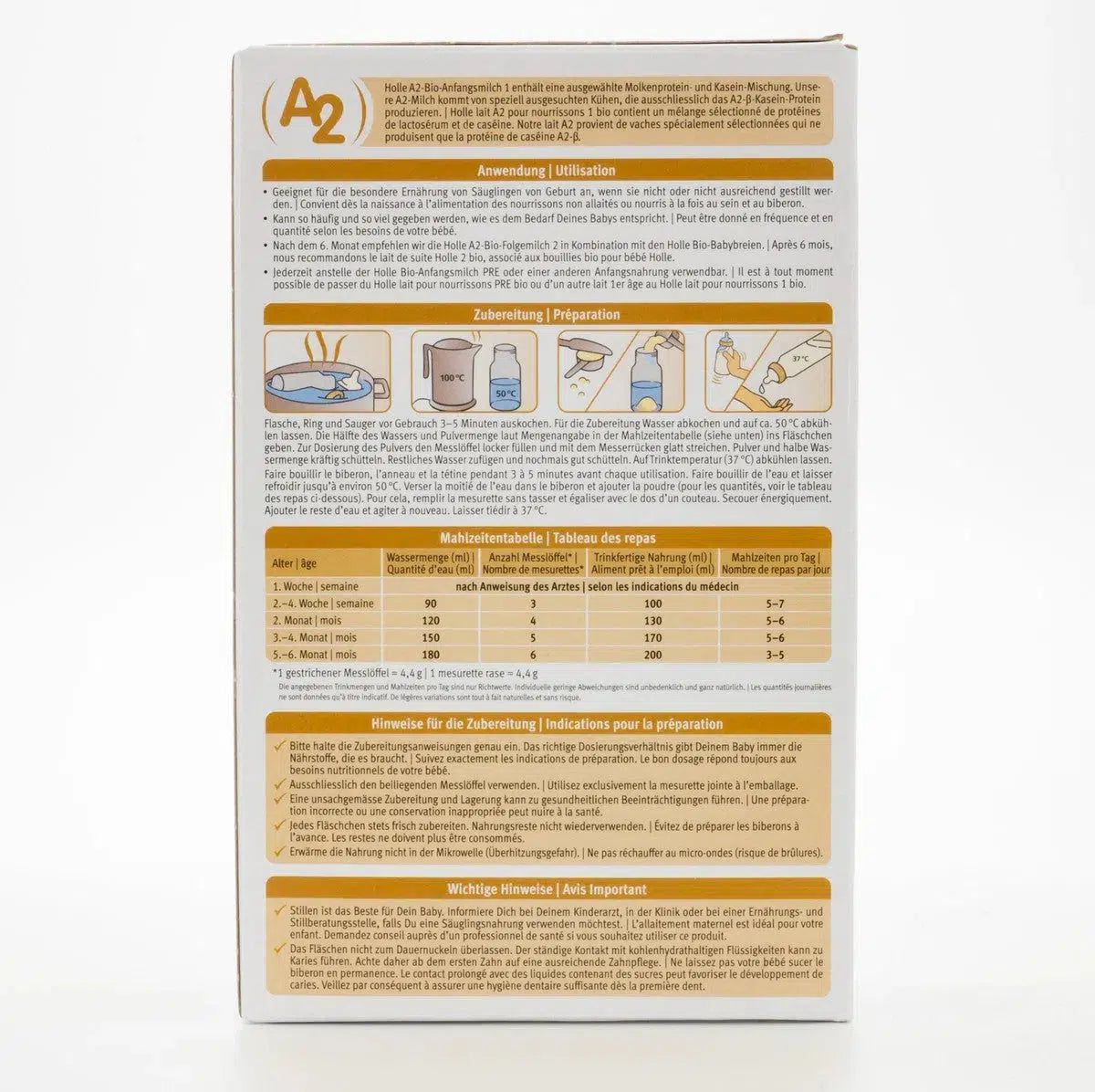 Holle A2 Stage 1 Formula (400g) - 24 Boxes