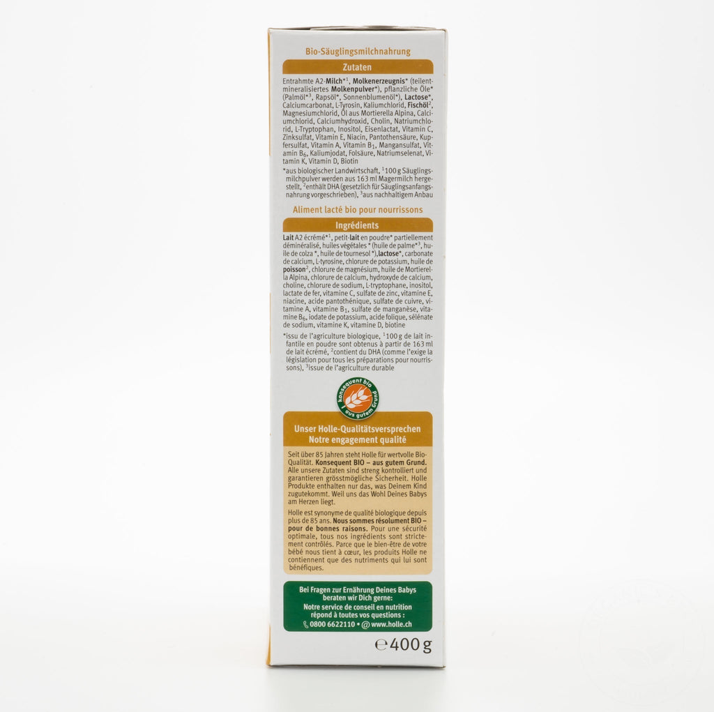 Holle A2 Stage 1 (0-6 Months) Formula Ingredients