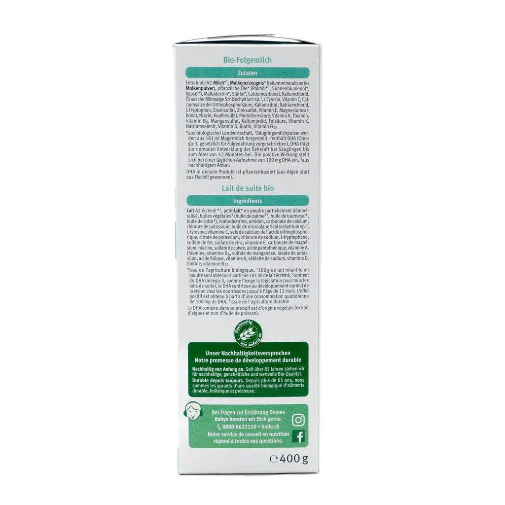 Holle A2 Stage 2 (6-12 Months) Formula | Organic European Baby Formula | Nutrition facts