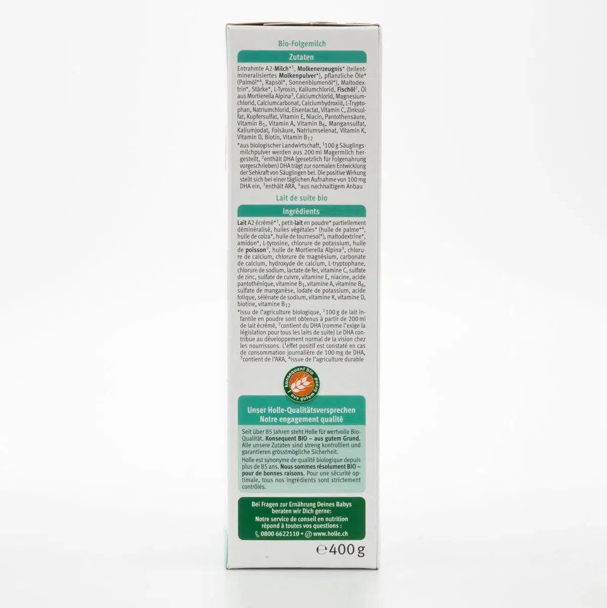 Holle A2 Stage 3 (12+ Months) Formula Ingredients