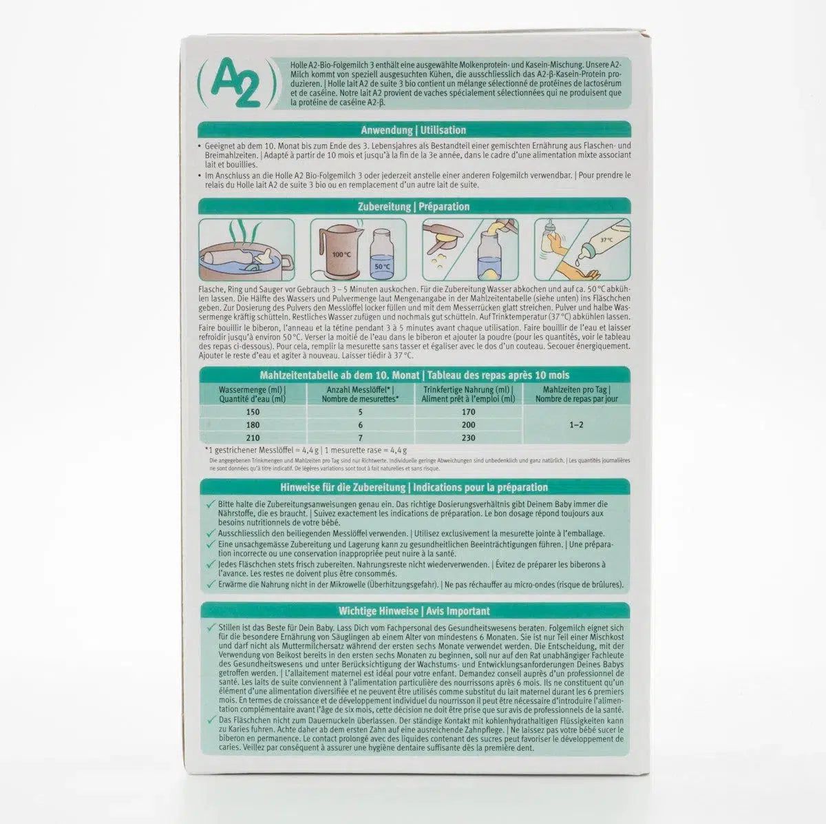 Holle A2 Stage 3 Formula (400g) - 24 Boxes
