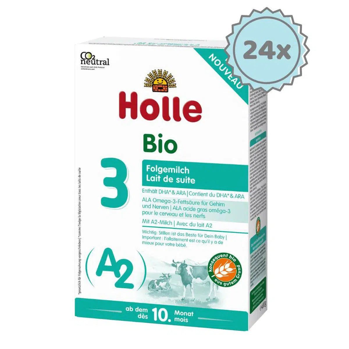 Holle A2 Stage 3 Formula (400g) - 24 Boxes