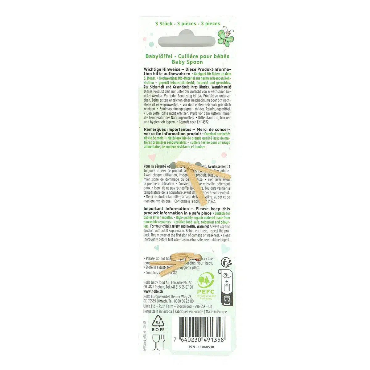 Holle Baby Spoons from Renewable Resources (4+ Months) | Organic's Best Shop