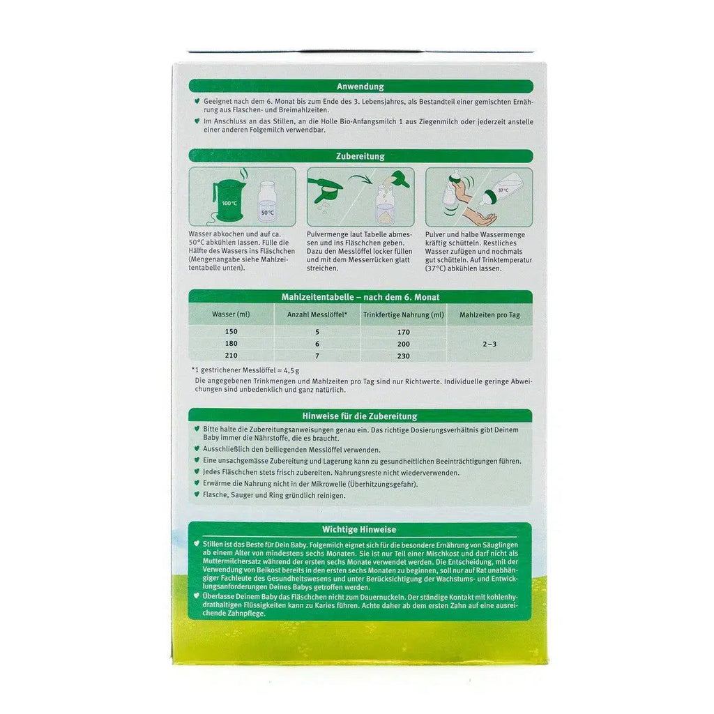 Holle Goat Milk Formula Stage 2 (400g) | European Baby Formula | Preparation