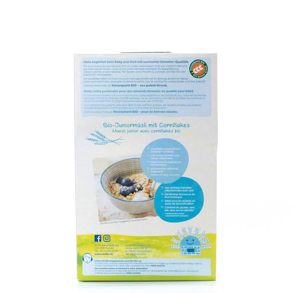 Holle Junior Multigrain Muesli with Cornflakes (10+ Months) - 250g | Organic's Best Shop | Information