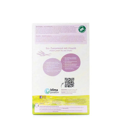 Holle Junior Multigrain Muesli with Fruit (10+ Months) - 250g | Organic's Best Shop | Ingredients