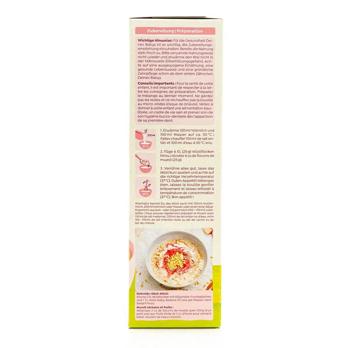 Holle Organic Baby Muesli Porridge (6+ Months) - 250g | Preparation