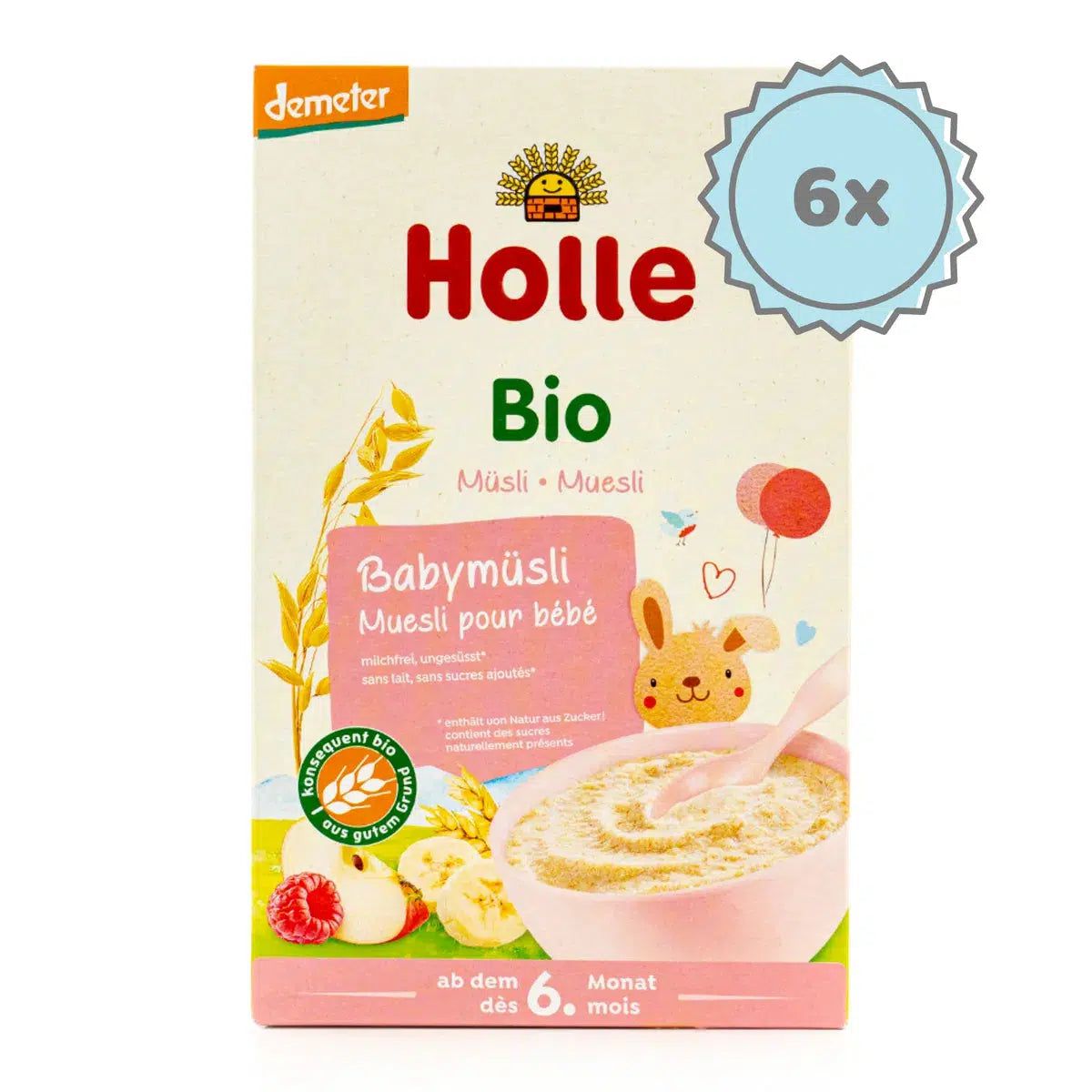 Holle Organic Baby Muesli Porridge (6+ Months) - 250g - 6 Boxes | Organic's Best Shop