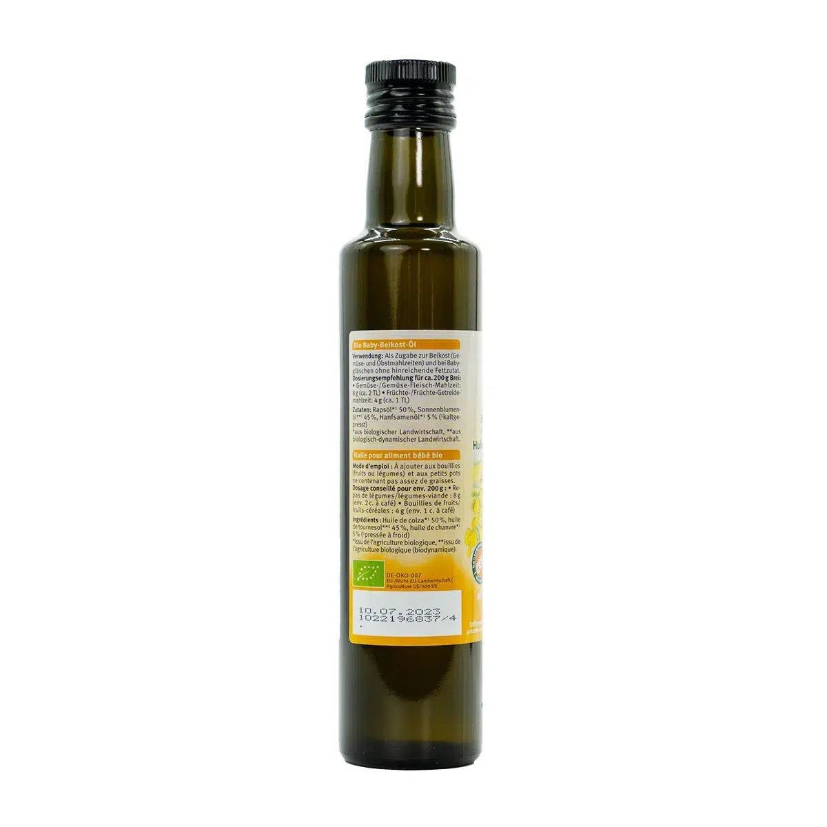 Holle Organic Baby Weaning Oil (250 ml)-From 5 Months | European Baby Food | Nutrition facts 