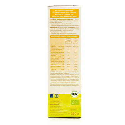 Holle Organic Fruit Porridge Banana-Semolina (6+ Months) - 250g | Nutrition facts