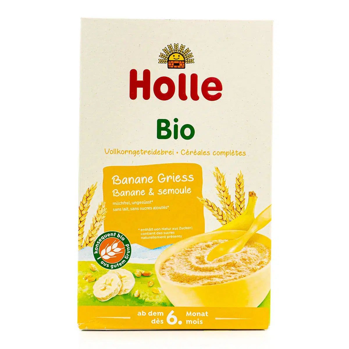 Holle Organic Fruit Porridge Banana-Semolina (6+ Months) - 250g | Organic's Best Shop