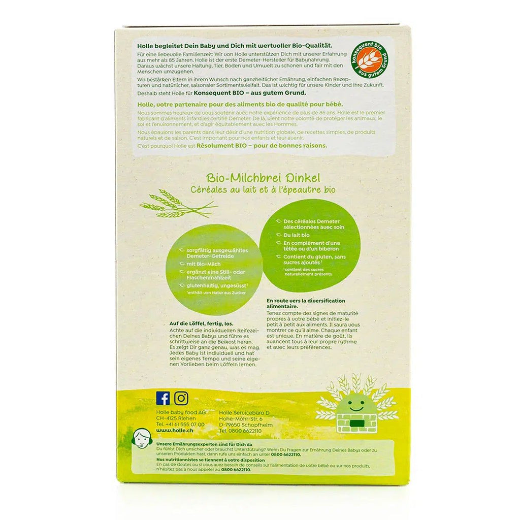 Holle Organic Milk Cereal with Spelt (5+ Months) - 250g