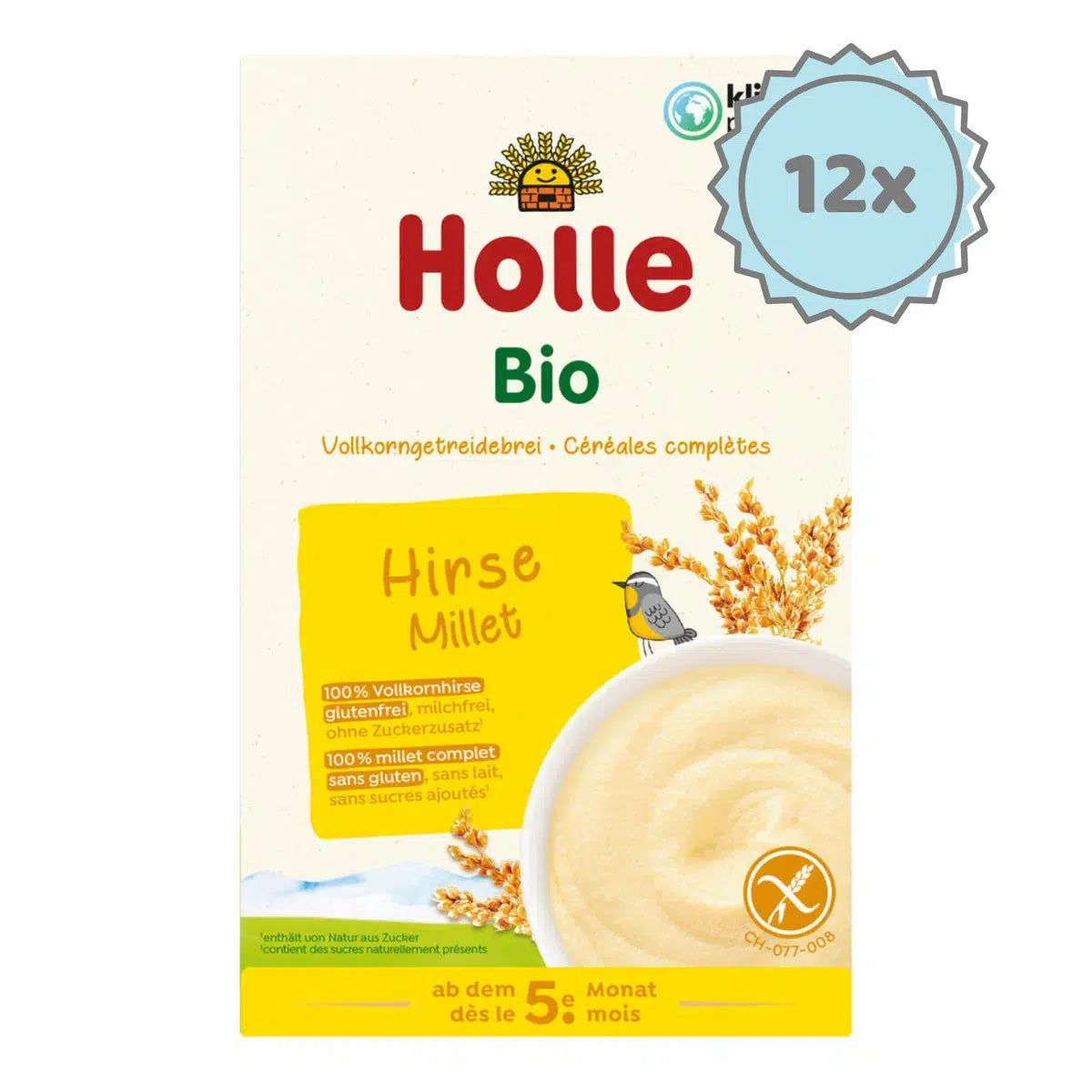 Holle Organic Millet Porridge (5+ Months) - 250g - 12 boxes