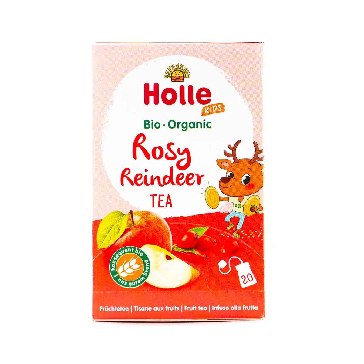 Holle Organic Rosy Reindeer Tea (20 tea bags) - from 3rd year | Organic Baby Tea