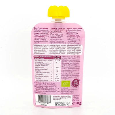 Holle Pear Pony: Pear, Peach, Raspberries & Spelt (8+ Months) - Nutrition facts