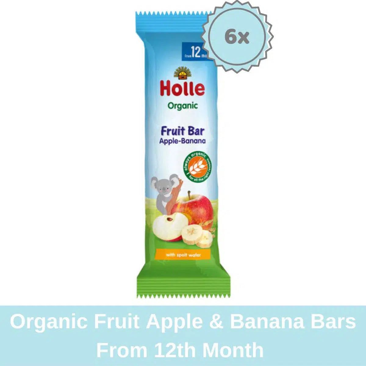 Holle Snack Bars - Apple & Banana (12+ Months) - 6 Bars | Organic's Best Shop