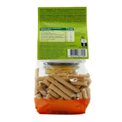 Holle Snack - Carrot-Fennel Sticks (3+ Years) - Nutrition facts 