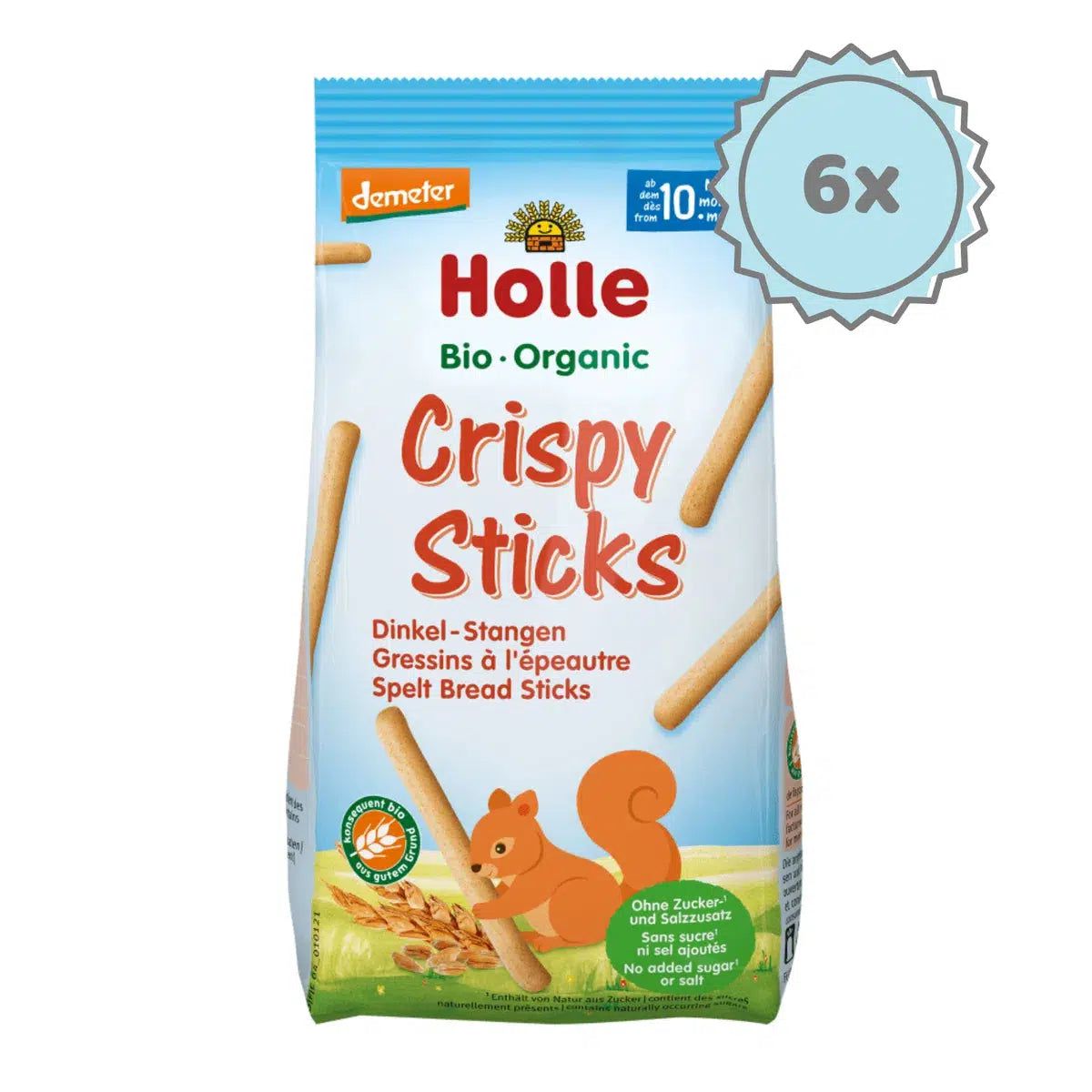 Holle Snack - Crunchy Spelt Sticks (10+ Months) - 6 Packs | Organic's Best Shop