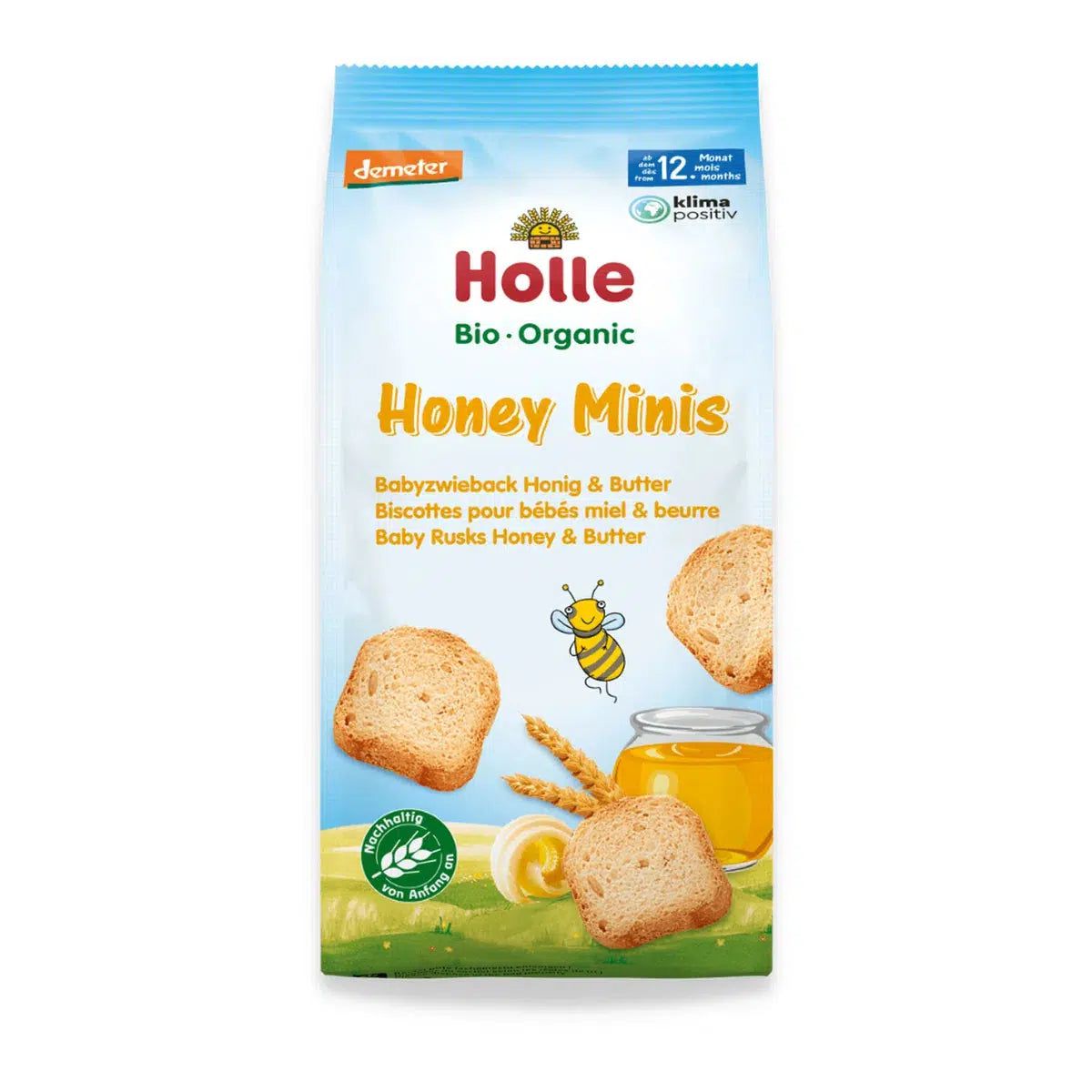 Holle Snack - Mini-Baby Rusks (12+ Months) - 100g
