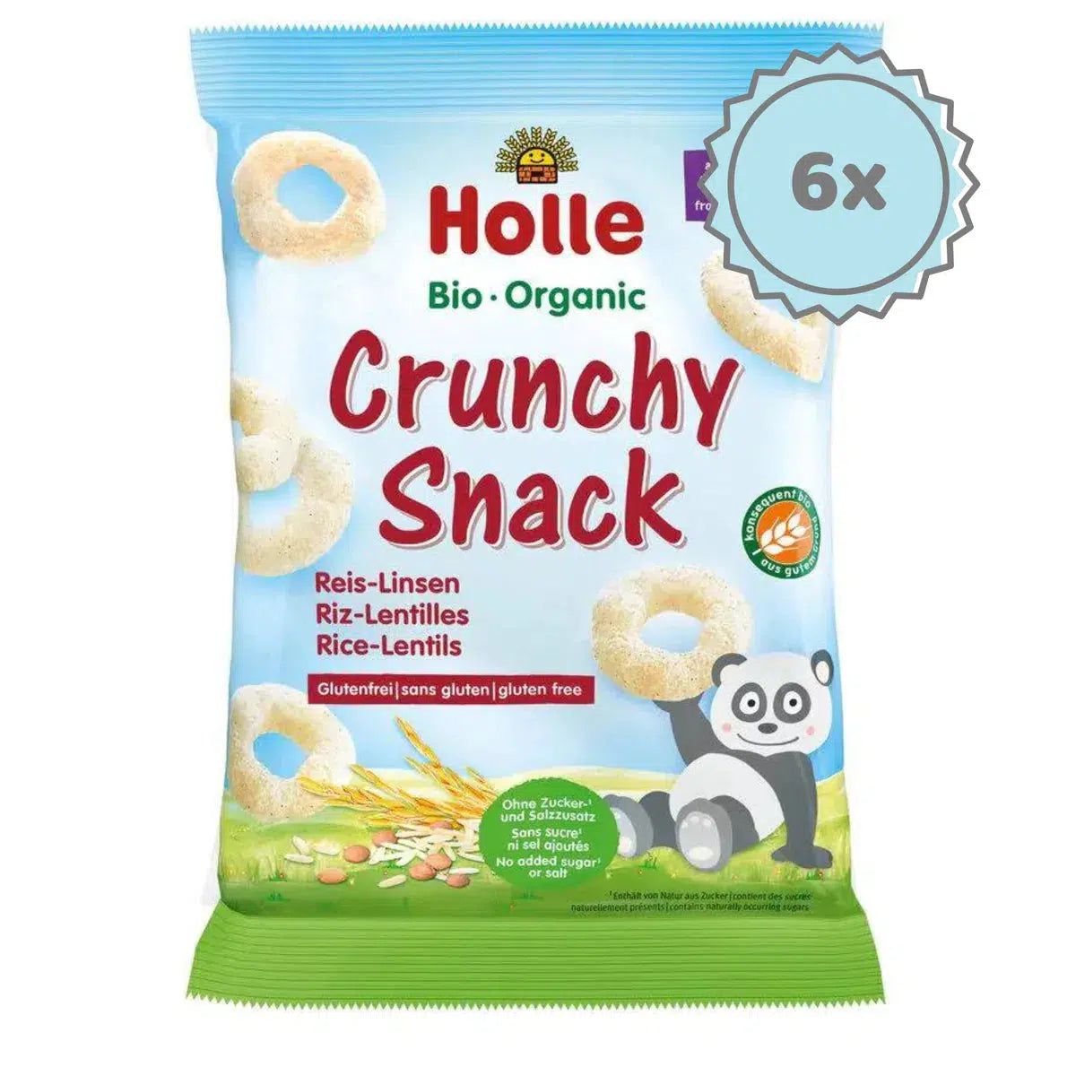 Holle Snack - Rice & Lentil Crunchy Baby Puffs (8+ Months), - 6 Packs | Organic's Best Shop