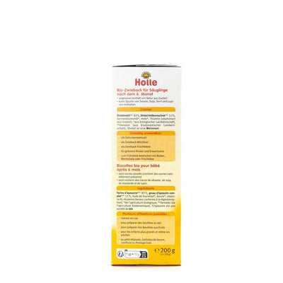Holle Snack - Spelt Baby Rusks (6+ Months) | Organic's Best Shop | ingredients 