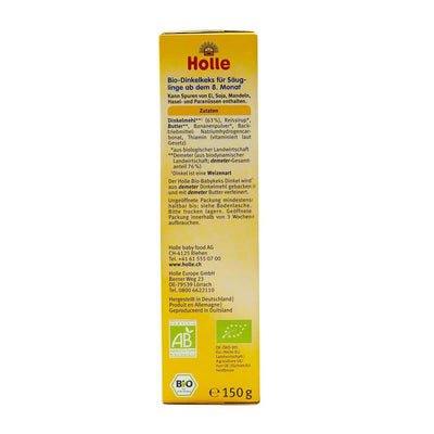 Holle Snack - Spelt Biscuits (8+ Months), Information