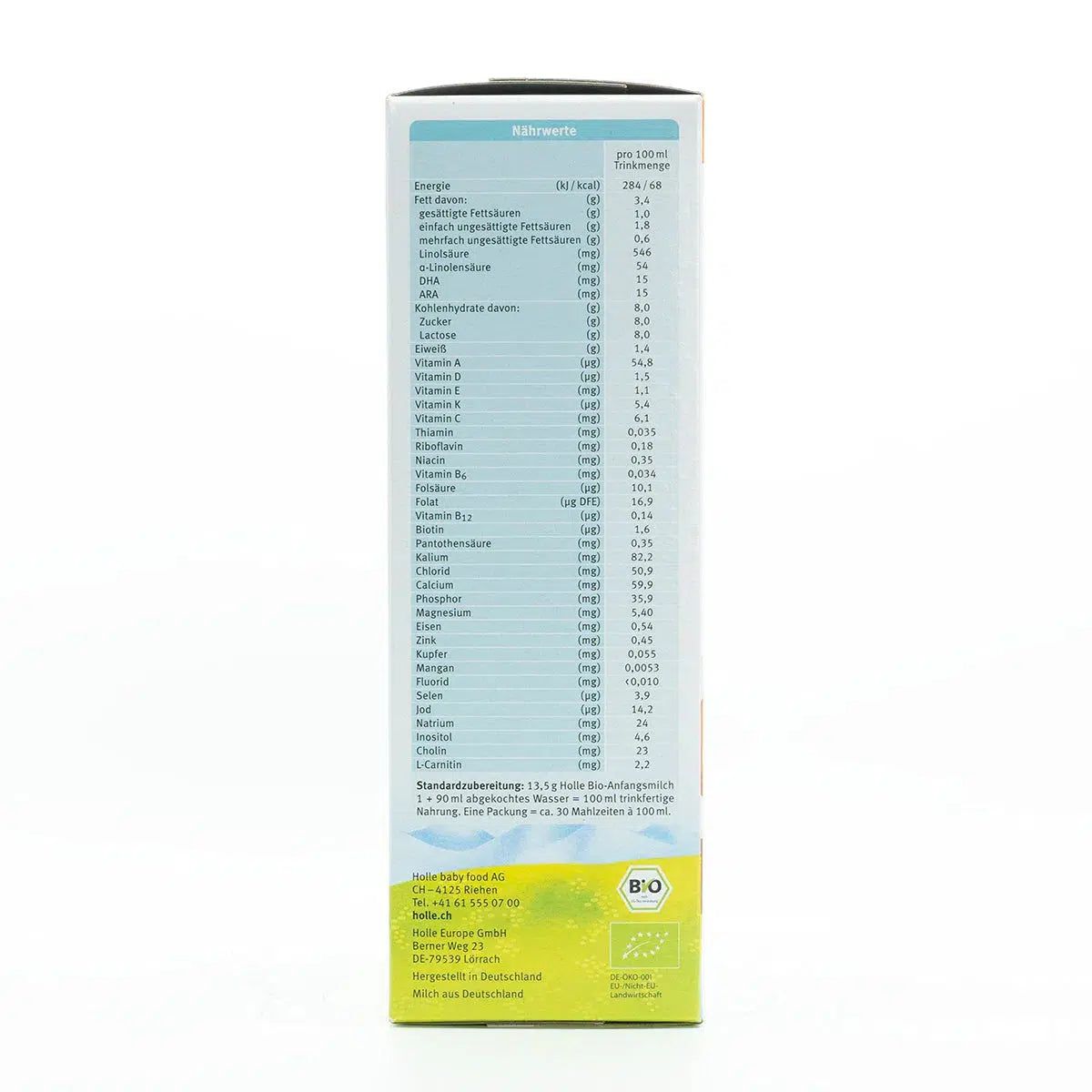 Holle Stage 1 Organic Infant Formula | European Baby Formula | Ingredients